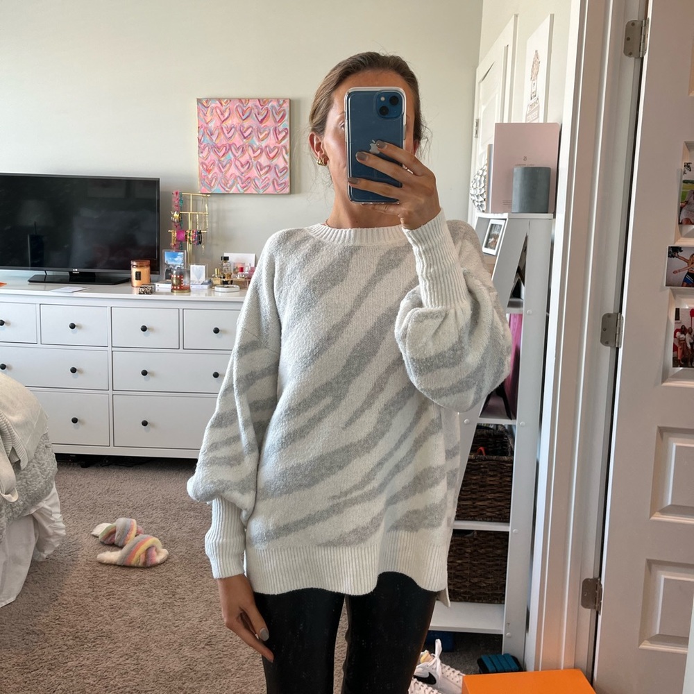 French Connection Zebra Sweater